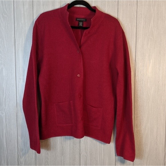 Good Clothes Red Cardigan Sweater Pockets EUC SZ M - Picture 5 of 6